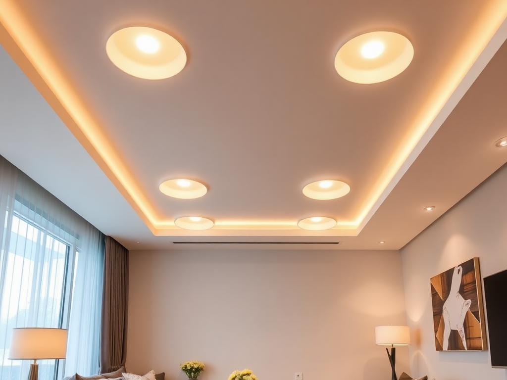 Modern LED pot light installation